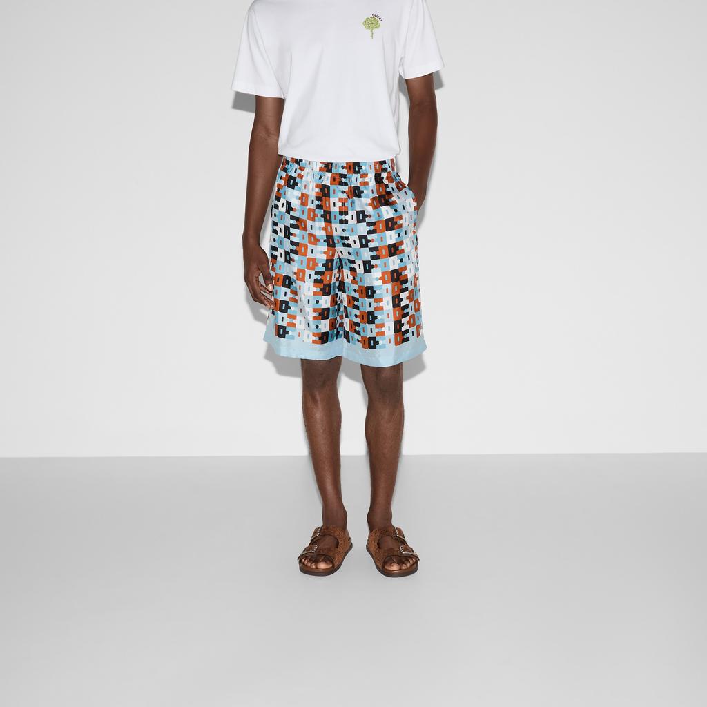 Gucci Printed Silk Twill Shorts 810782-ZASN6-4065
