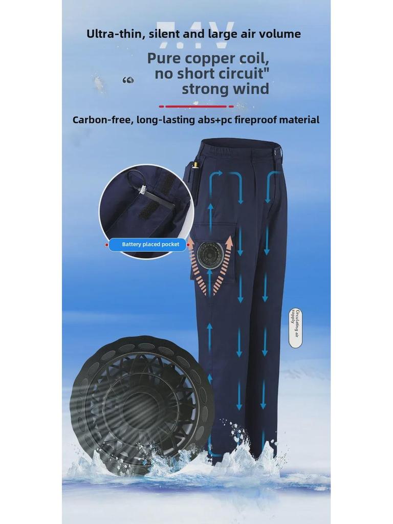 Kühlender Sommeroverall für Herren mit eingebautem Ventilator
