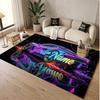 Auto-Rennsport-Thema Weicher Kristall-Samt Teppich Benutzerdefinierter Name & Text Druck Rutschfester Boden Teppich für Schlafzimmer Wohnzimmer
