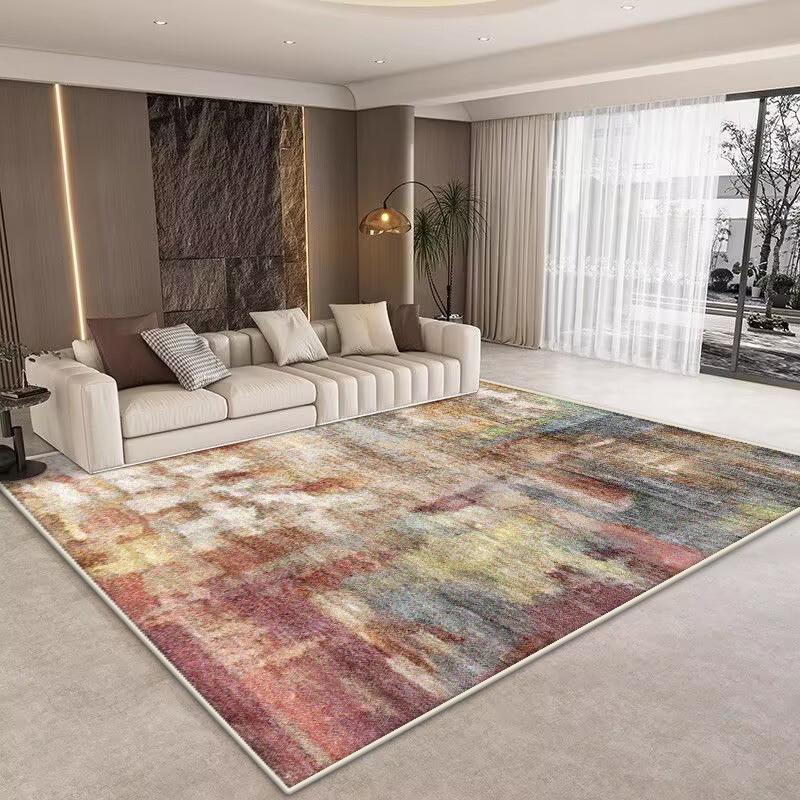 Abstrakter Teppich mit Druck Wohnzimmer Große Flächenteppiche Teppich Modernes Zuhause Wohnzimmer Dekoration Schlafzimmer Waschbarer Boden Lounge Teppich
