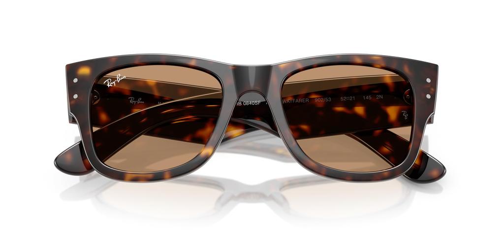 Wayfarer Mega Havana Brown Sunglasses 0RB0840SF Polarized [Ray-Ban] 902/5352