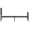 Metal Bed Frame Without Mattress Brown Oak Effect 90x200 Cm