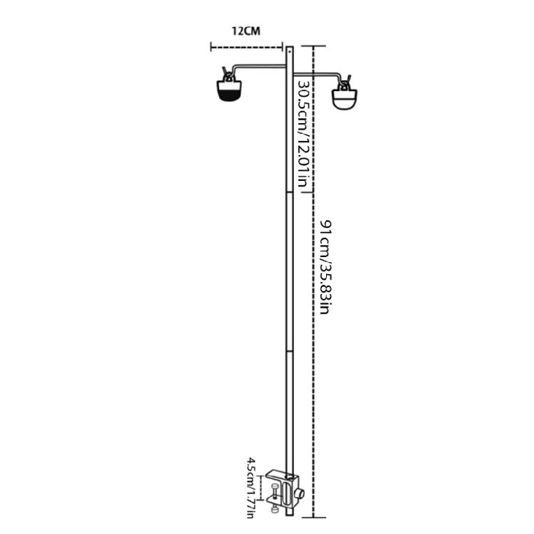 Lantern Stand Adjustable Height Lamp Pole Stick Portable Light Holder for Picnic
