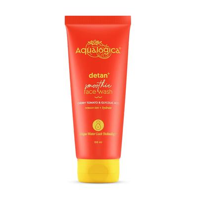 Aqualogica Detan+ Smoothie Face Wash 100 Ml Tan Removal Cleanser For Men Women Gentle Exfoliation All Skin Types