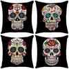New Day of The Dead Skull Pillow Cover Skull Decoration Sofa Bedroom Pillow Cover Bedside Backrest