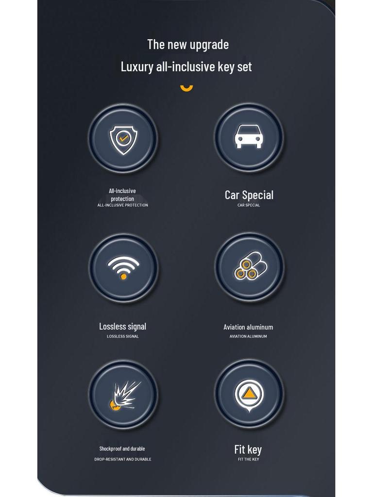Pouzdro na klíče pro Volvo řady XC: S60, XC60, XC90, S90, V60, V90, XC40 - Špičkový ochranný kovový obal s přezkou