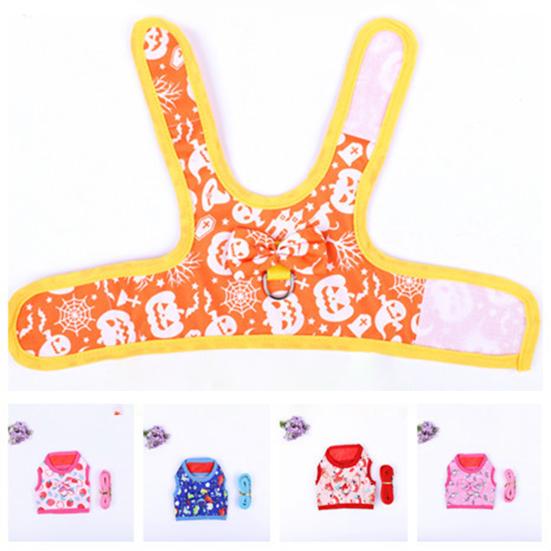 Kaninchenleine Cartoonmuster Klettverschluss Anziehen Häschen Kätzchen Kostüm Hemd Rock für Kleintier