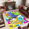 Personalized Crystal Velvet Carpet Custom Name Text,Rainbow Friends Anti Slip Area Rug For Home Decoration