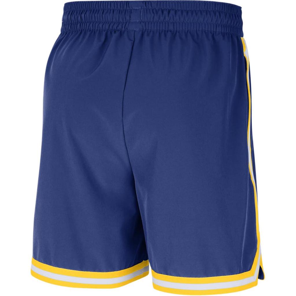 Nike Dri-Fit NBA Golden State Warriors Breathable Quick-Dry Retro Basketball Shorts Men shorts Light-Blue Amarillo-Yellow White FV2205-495