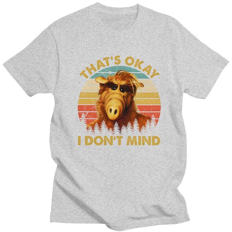 Custom Alf Thats Okay I Dont Mind T Shirt Men Pure Cotton Tshirt Casual Alien Life Form Tee Tops Fashion Tshirts
