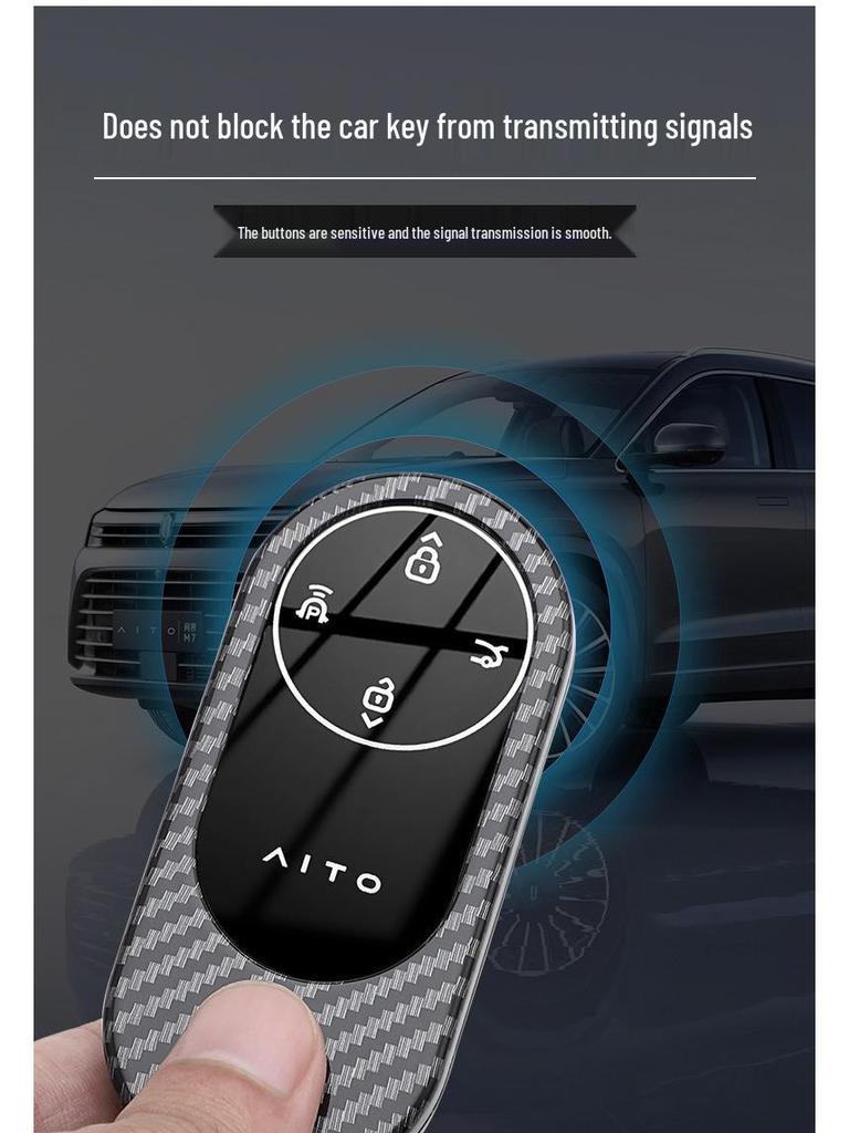 Huawei AITO M9 Key Case: Compatible with M5, M7, M8 Models, Ultra Protective Shell with Buckle