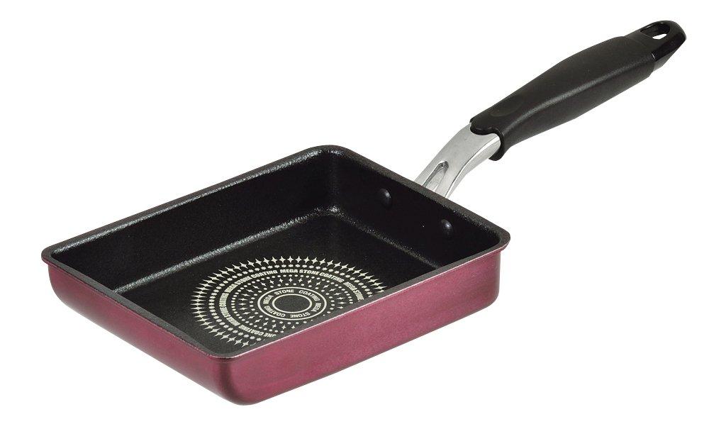 Pearl Metal Mega Stone Coating IH Compatible Tamagoyaki 13 x Pan, 18cm, HB-3426