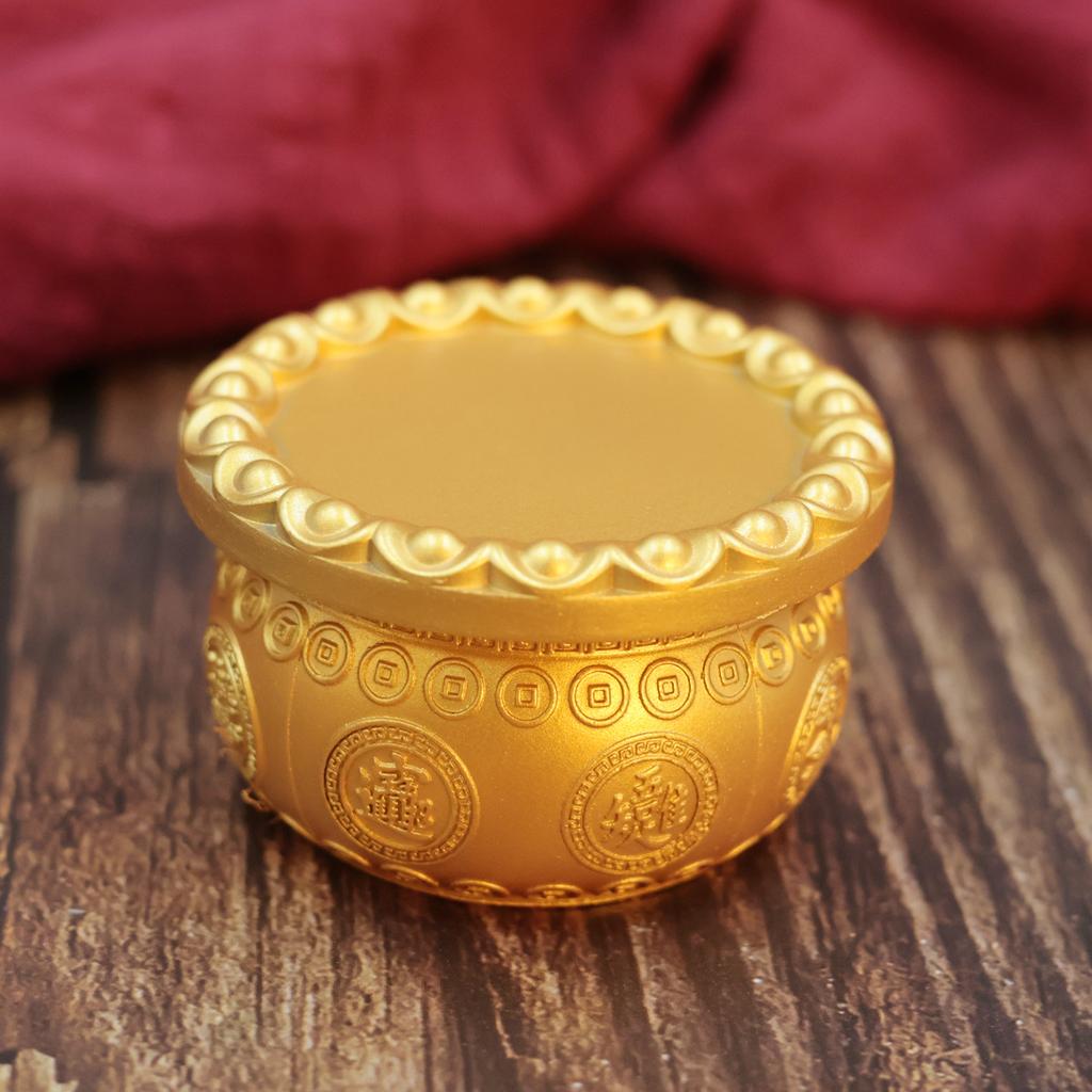 Brass Ornament Hollow Three-Legged Golden Toad Tea Pet - Treasure Living Room Wealth-Attracting Smal