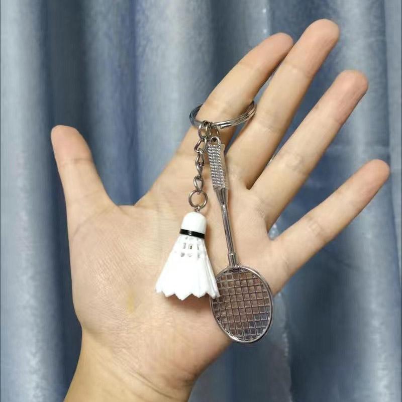 Mini Cute Badminton Key Rings Bag Pendant Key Buckle Ornaments Car Accessories
