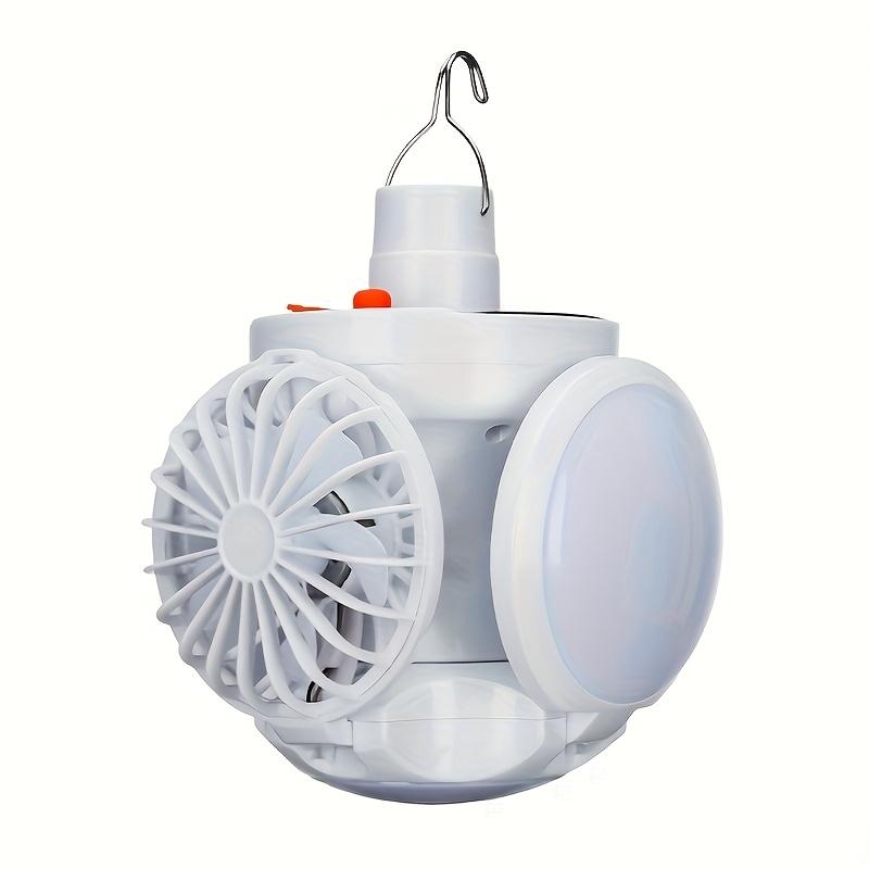 

Solar camping barbecue fan light 2-in-1 portable solar adjustable suspension angle suitable for camping barbecue, RV, yard, emergency backup USB