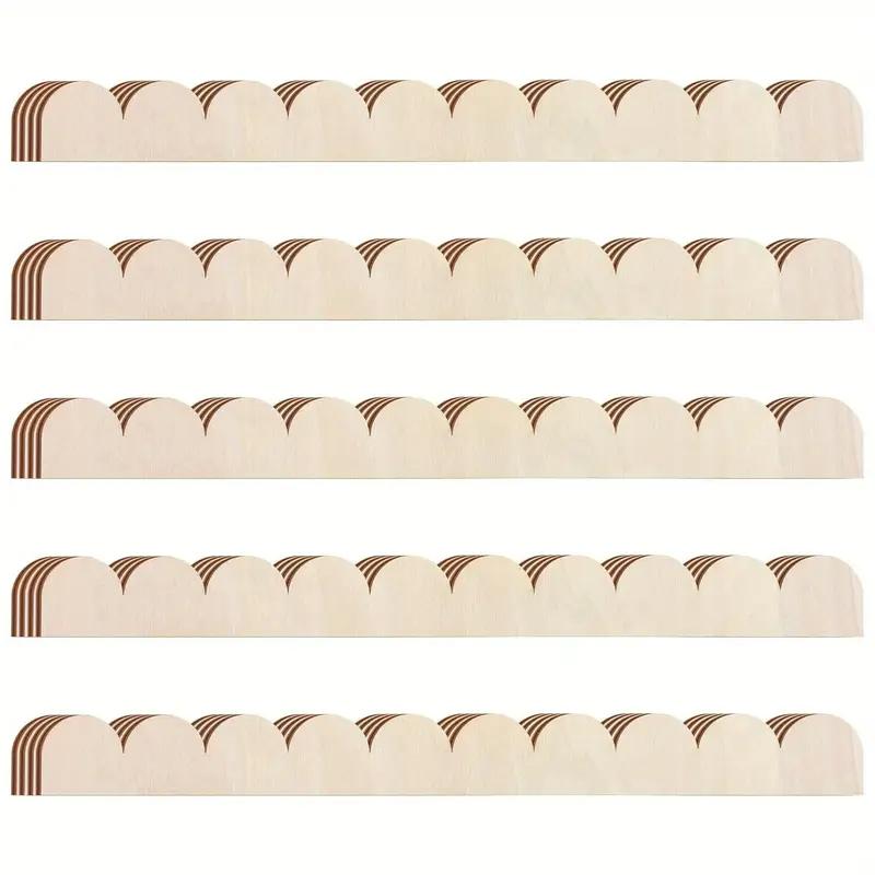 12/24 Pieces Multifunctional Craft Wood Strips Decoration, Diy Edge Decoration For Outdoor, Walls, Bookshelves And Window Doors