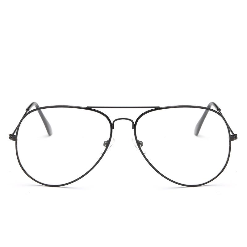 Vintage Piloten Metallrahmen Brille Damen Herren Klassisch Gold Transparent Klares Glas Optisch Retro Brillen Marke Designer