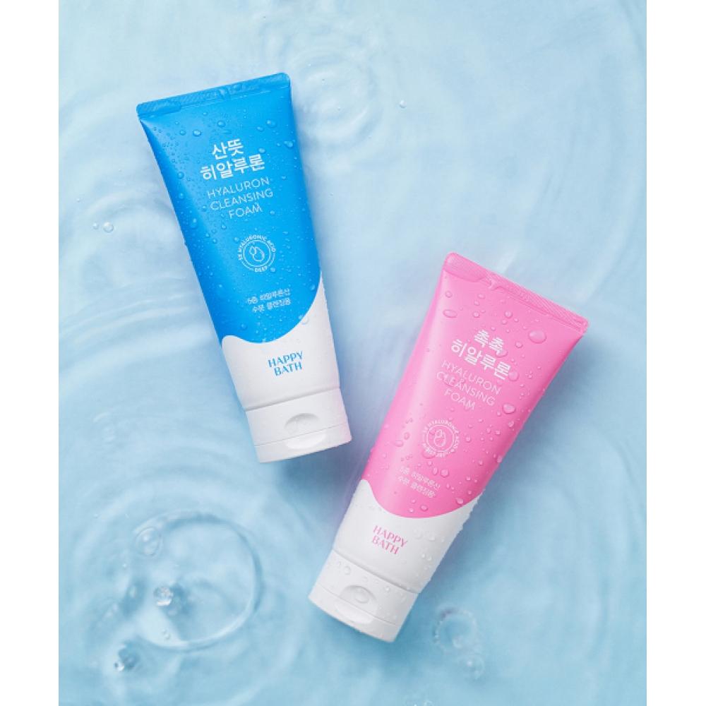 Happybath Cleansing Foam 200g 3pack  Fresh Moist  Model 02 Moist Hyaluronic Cleansing Foam 3 pack