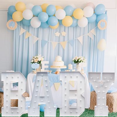 1PC 120cm DIY LED Letter Light with Warm Light 3D KT Board Party Decoration Suitable for Baby Shower,Birthday Parties, Anniversary DIY Gifts