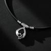 Colantotte TAO ARC Silver X Large Necklace, Black,