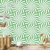 Hippie Wallpaper Background Green, White and Mint for Living Room and Bedroom 50x1000