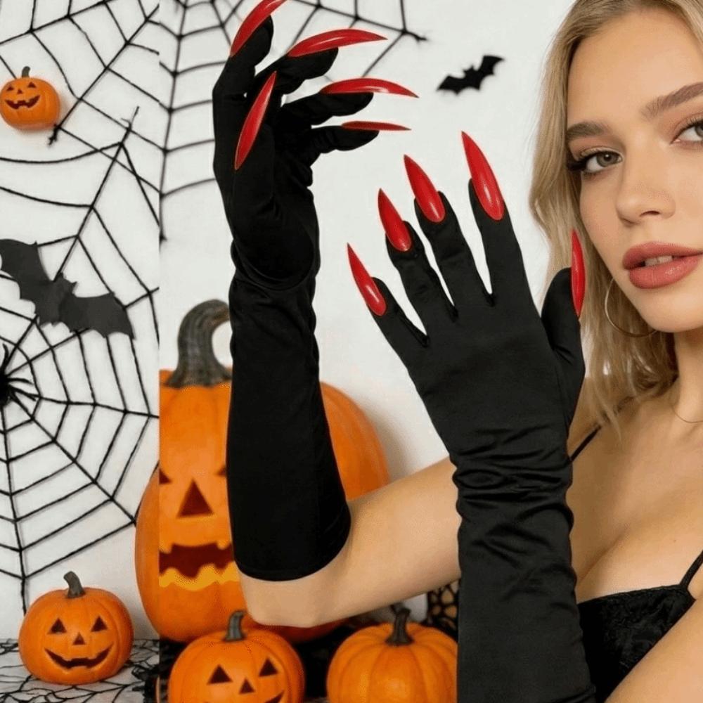 Fancy Props Halloween Cosplay Gloves Long Nails Ghost Claw Mittens  Cosplay Performance