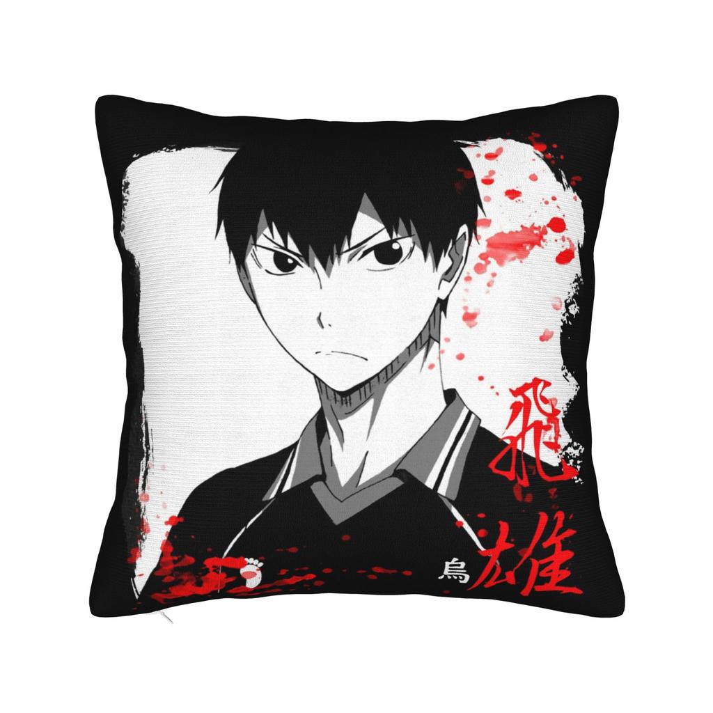 Haikyuu Square Pillow Case Polyester Cushions for Sofa Hinata Shoyo Vintage Cushion Covers