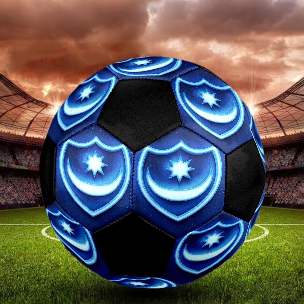 1 pz Pallone da Calcio Portsmouth Football Club Taglia 5 Pallone da Calcetto Indoor alla Moda Colorato Gioco per il Cortile - Ottimo Regalo per i Fan dello Sport HE44