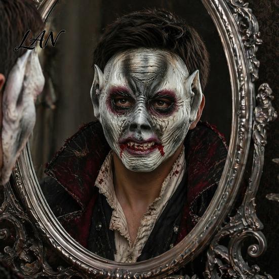 Realistische Vampir-Zombie-Maske Halloween für Erwachsene, Gruselige Blutige Schaurige Leichte PU-Schaumstoff Vollgesichts-Kostüm, Cosplay-Party Dunkle Atmosphäre