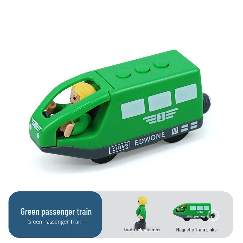Magnetic Electric Train Engine Toy for Kids - Compatible with All Wooden Tracks