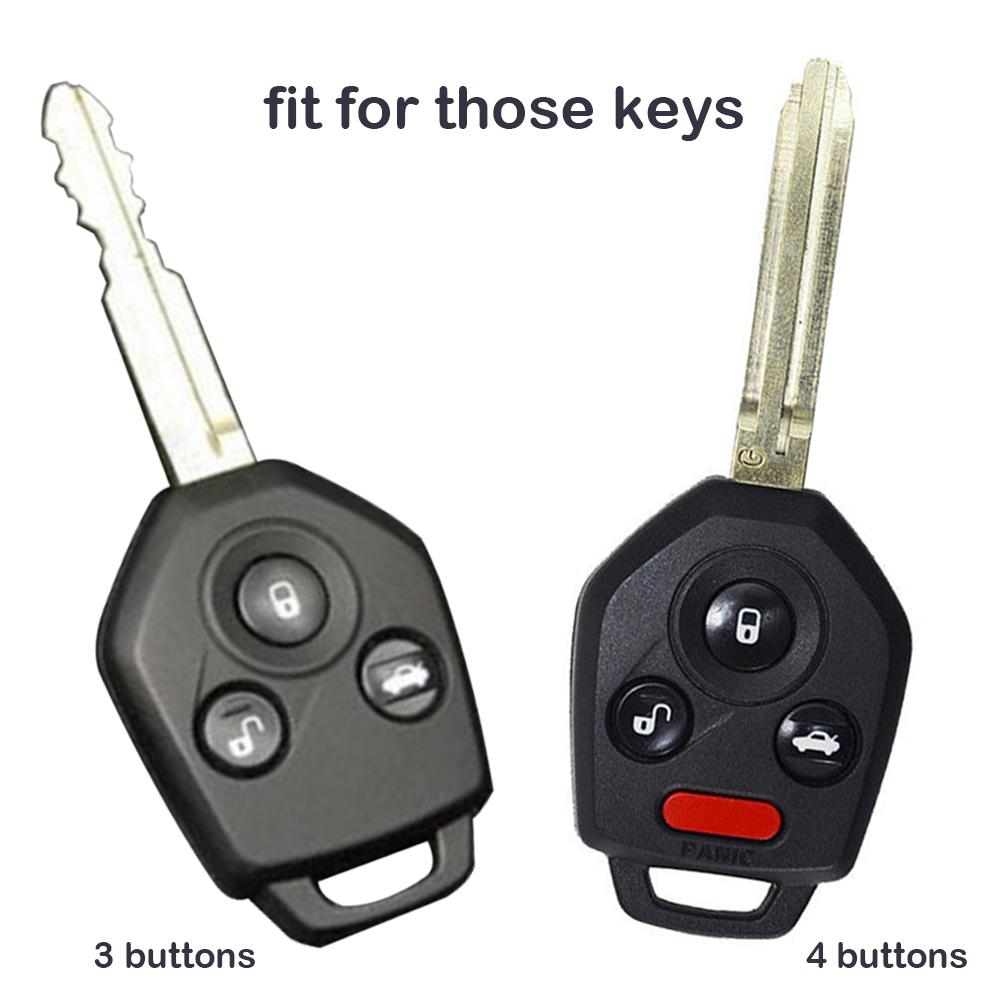 Silicone Key Cover for Subaru Imprezza Outback Legacy Forester STi WRX XV Crosstrek Tribeca Car Key Case Holder Protection