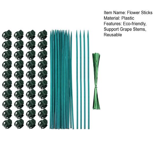 Plant Supports Water-Resistant Anti-Fade Easy To Install No Peculiar Smell Convenient Grow Upright Reusable Orchid Clip Fixing Stakes Home Supply