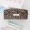 Solid Color Corduroy Pencil Case Student Art Minimalist Stationery  Pouch Zipper Coin Purse Women Makeup Bag Travel Organizer