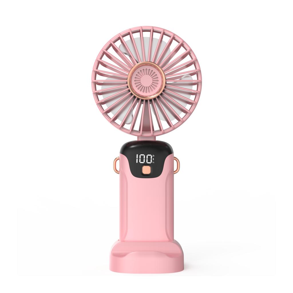 Factory 1200mAh Rechargeable USB Electric Portable Fan Customizable Handheld Folding Wearable Small Fan Hotel Use Low