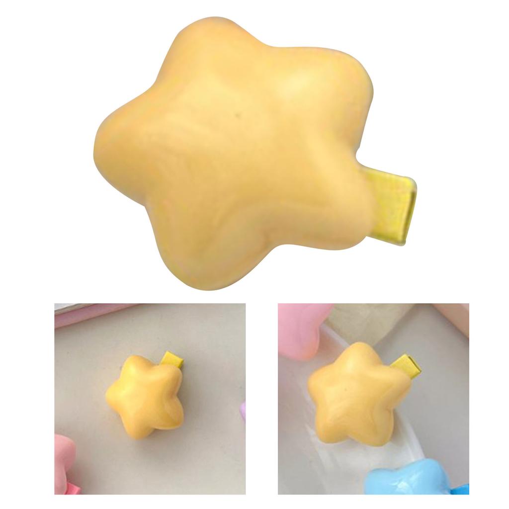 Sternförmige Haarspange für Mädchen Frauen Starker Halt Niedlich Multifunktional Haarstyling-Clip Zubehör Gelb