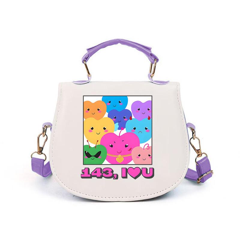 Kids Girls Straykids Felix Printed Student Lightweight Crossbody Bag Casual PU Shoulder Bags