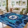 Chelsea FC Design Crystal Velvet Rug Soft Decorative Mat for Bedroom Entrance