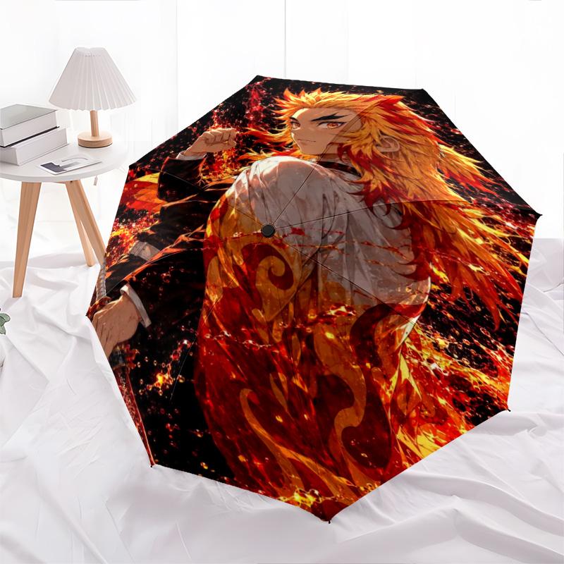 1PC Demon Slayer Automatic Umbrella - Suitable Travel Outdoor Portable Umbrella Birthday Gift Daily Essentials