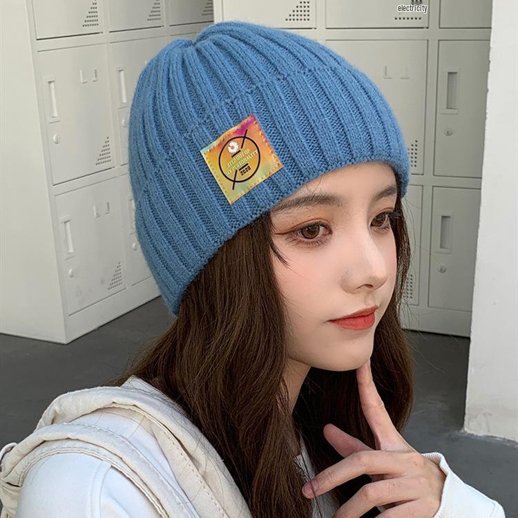 Gorro de Lã de Inverno Feminino Estilo Coreano 2025: Tricô moderno, versátil, fofo e quente para estudantes japoneses