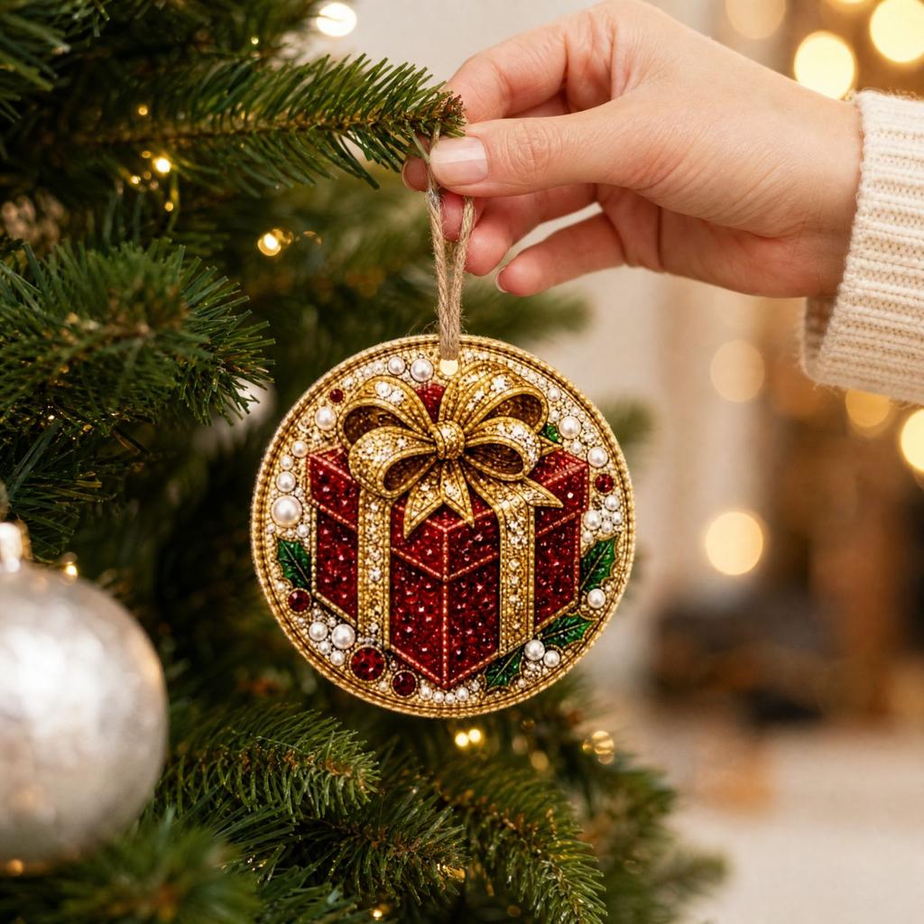 Christmas Tree Ornament, 2D Christmas Hanging Decoration, 1 Material