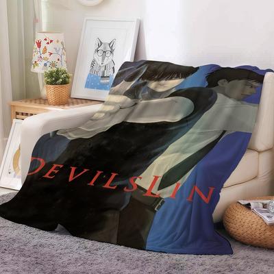 COOL ANIME D-Devils L-Line Blanket Warm And Soft Suitable For Bedroom Living Room Sofa Bed Office Travel Camping