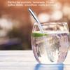 Stainless Steel Metal Drinking Straw Spoon Resuable Washable Cocktail Spoons L