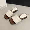 Small Fragrant Style Slippers Women Wear 2025 Summer New Internet Celebrity Versatile Cute Word Flat Bottom Seaside Cool Slippers