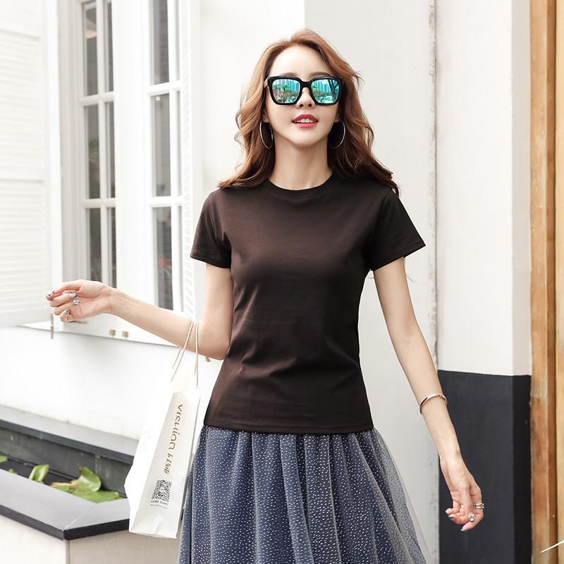 Süßes kurzärmeliges T-Shirt für Damen mit Rundhalsausschnitt und 3D-Muster aus Stoff für den Sommer