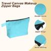 uxcell Canvas Makeup Travel Cosmetic Multipurpose Blank Toiletry Zipper Blank DIY Craft Pencil Bags for Women and Light Blue x 5 x Bags, Bags,