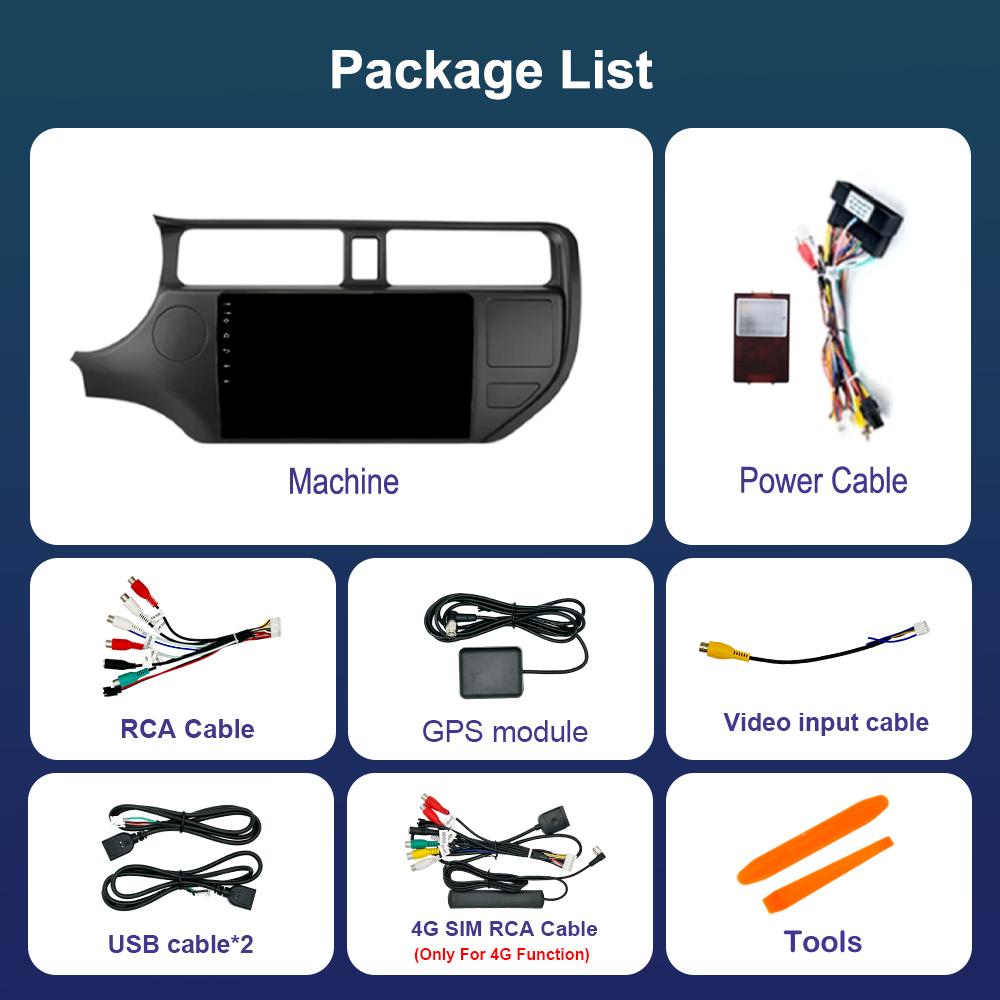 9 '' Carplay Car Radio Multimedia Player for KIA K3 RIO 2011 - 2015 Bluetooth GPS Navi Android OS Split Screen WiFi Auto Tools