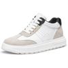 Invisible Height Boost Men's 8cm Breathable Thick Sole Running Casual Dad Shoes, Sports Board Shoes, White.