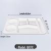 Wuhe Square Five-Compartment Melamine Meal Tray