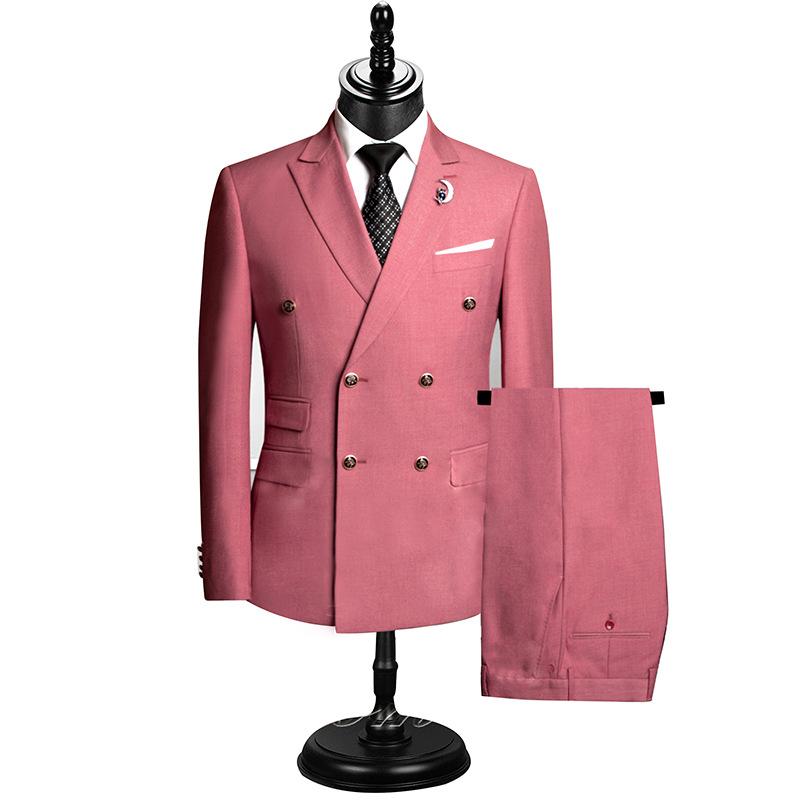 Men Suit Slim Fit Formal Business Work Wear Suits 2Pcs Set (Jacket+Pants)