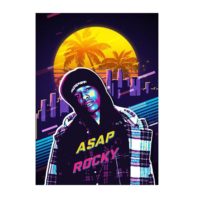 Berühmte Rapper Star Sänger Kunst Malerei Wand Leinwand Poster und Drucke Moderne Figur Porträt Bilder für Wohnzimmer Wohnkultur